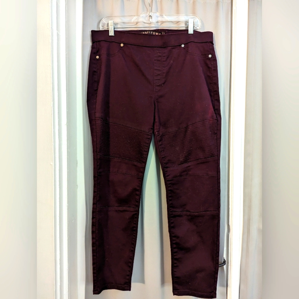Tinseltown Bordeaux🍷Colored Pull On Pants